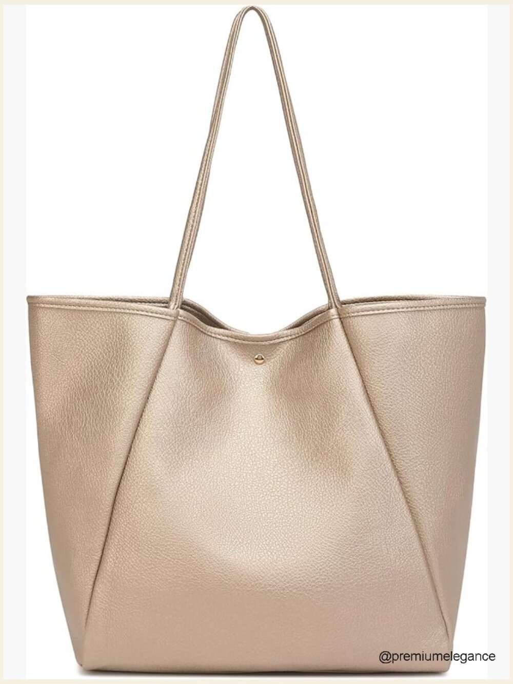 Large Leather Tote Bag for Women - Spacious Work Handbag Minimalist